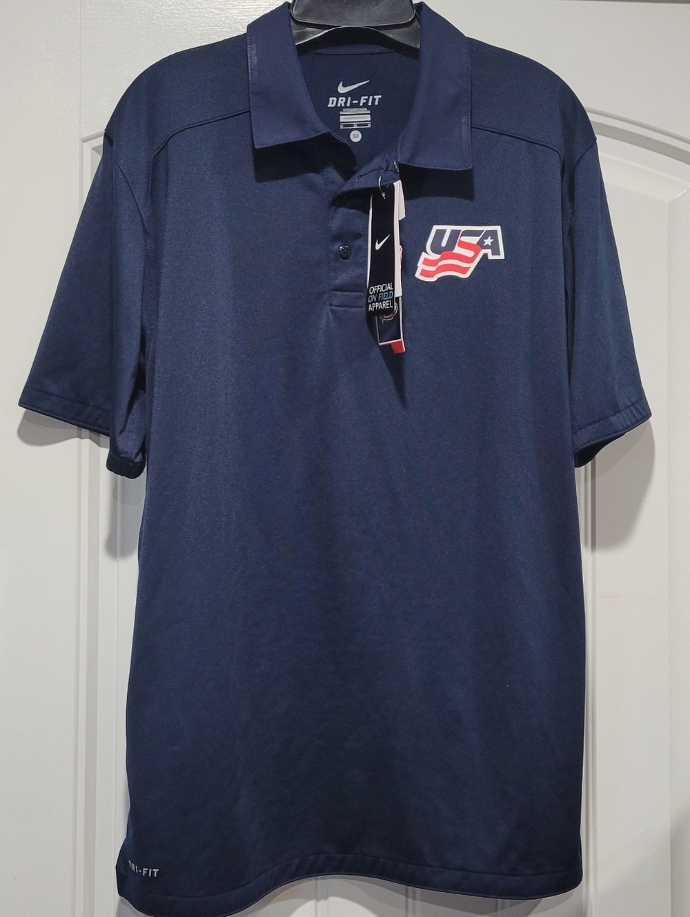 Nike Dry Fit Polo with USA Hockey Logo